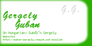 gergely guban business card